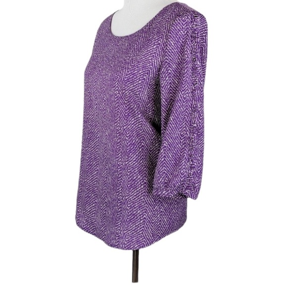 Maison Scotch SCOTCH AND SODA purple print ruffled blouse - Picture 2 of 6